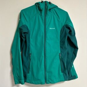 Marmot Teal Gore Windstopper Softshell Full-Zip Jacket